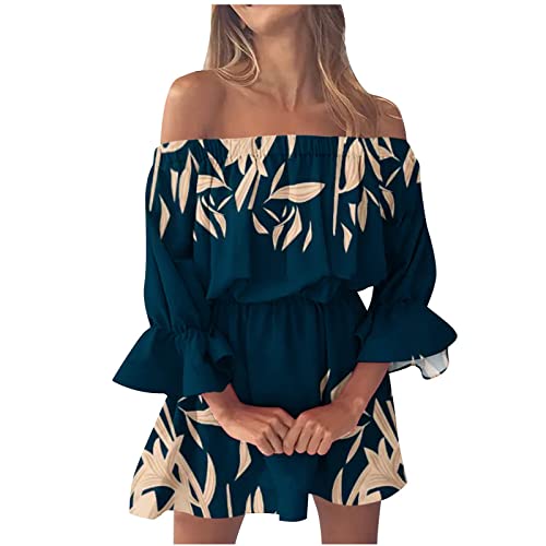 Vestido de Gala Vestido de Verano para Mujer Vestidos de Verano para Mujer 2023 Beach Sexy Off Shoulder Túnica Sundresses Casual Loose Fit