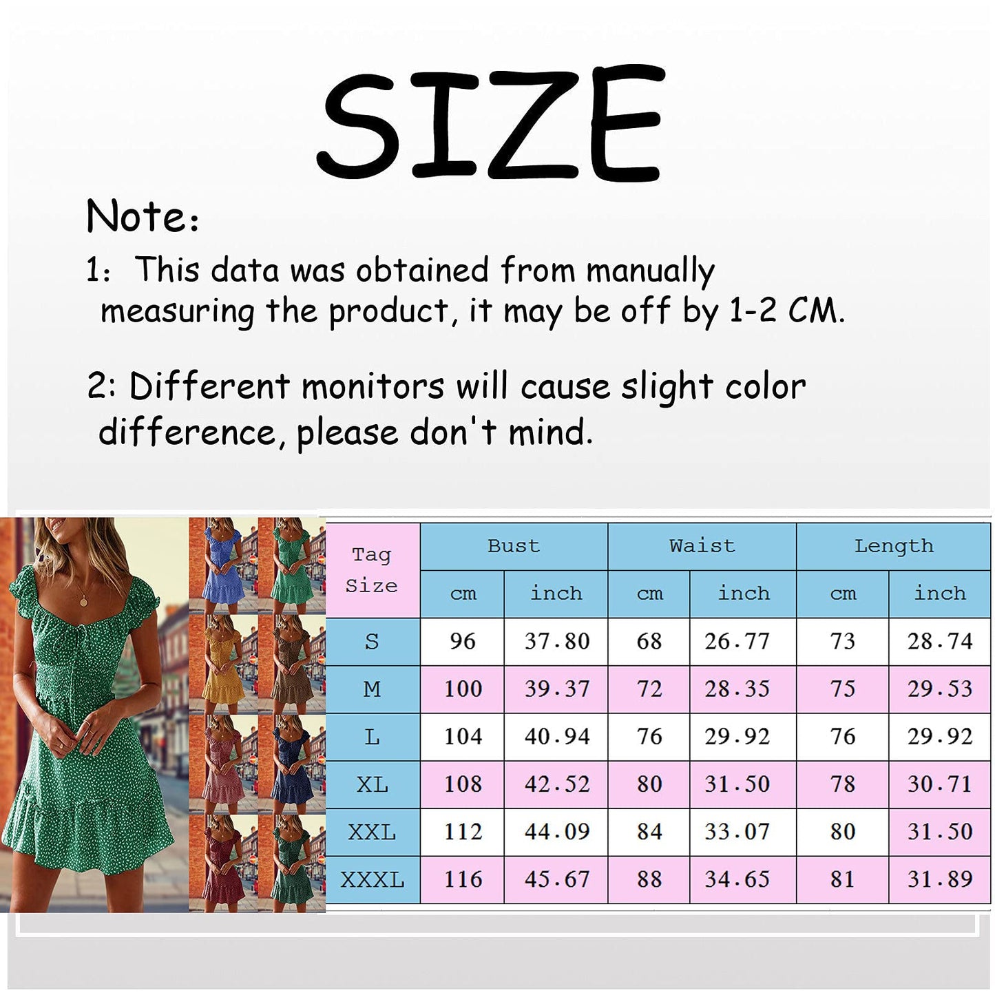 Womens Summer Dress Sundress Neckline Sleeve Print Pleated Sexy Dress Casual Boho Sundress Elegant Cocktail Mini Dress C-03